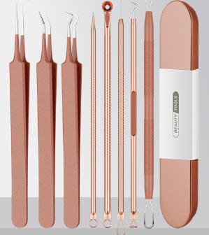 8pcs Ultra-fine Beauty Salon Acne Needle Tool Set
