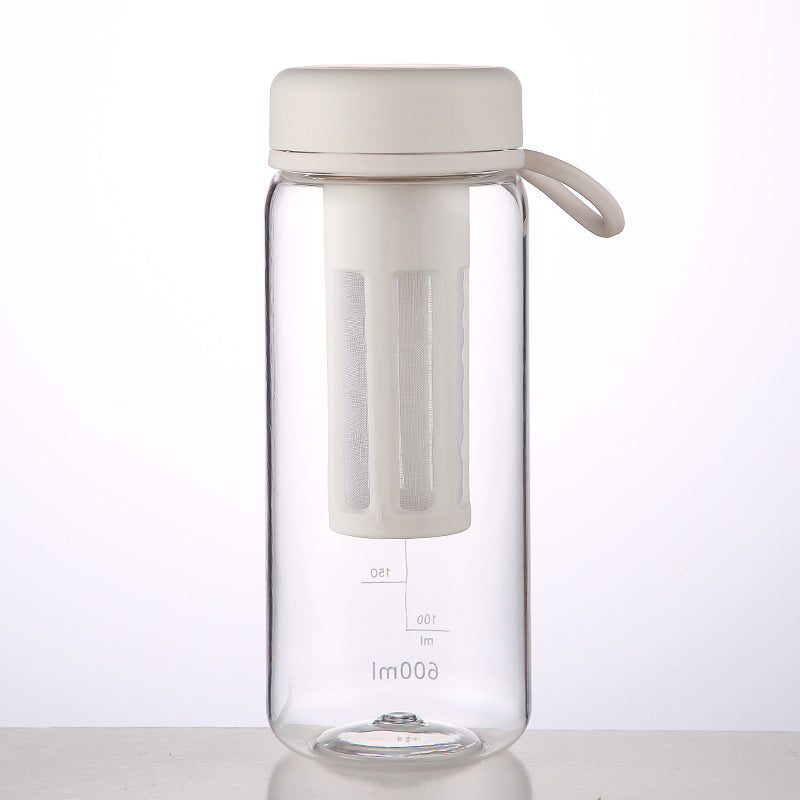 Portable Fitness Water Bottle with Tea Partition Space